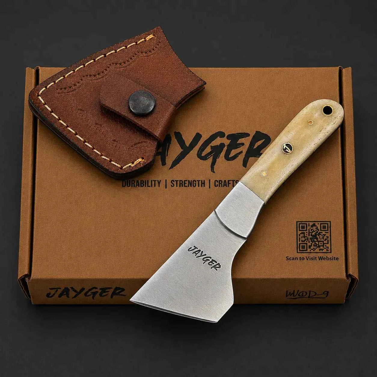 Angled Skiving Leather Knife-Carbon Steel-QC30