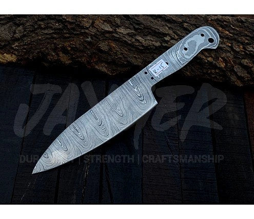 Damascus Steel Chef Knife Blank Blade – K15