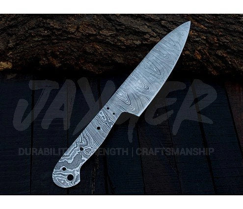 Damascus Steel Chef Knife Blank Blade – K15