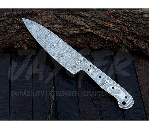 Damascus Steel Chef Knife Blank Blade – K15