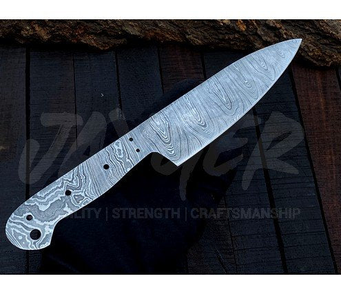Damascus Steel Chef Knife Blank Blade – K15