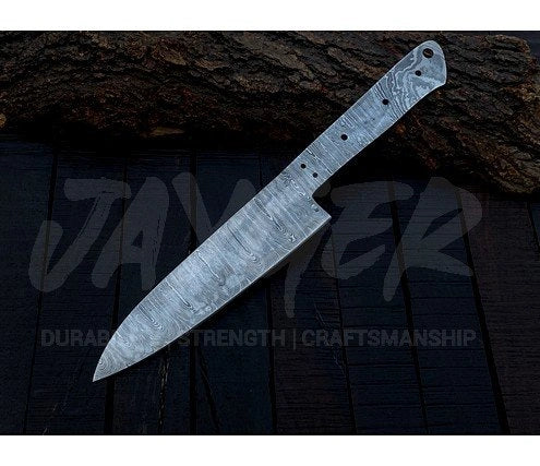 Hand Forged Damascus Steel Chef Knife Blank – K17