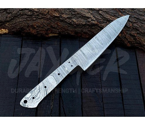 Hand Forged Damascus Steel Chef Knife Blank – K17