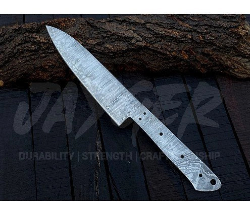 Hand Forged Damascus Steel Chef Knife Blank – K17