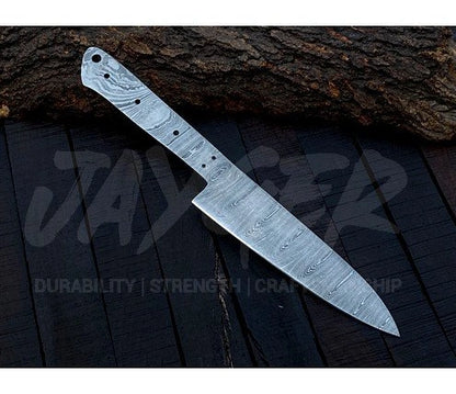 Hand Forged Damascus Steel Chef Knife Blank – K17