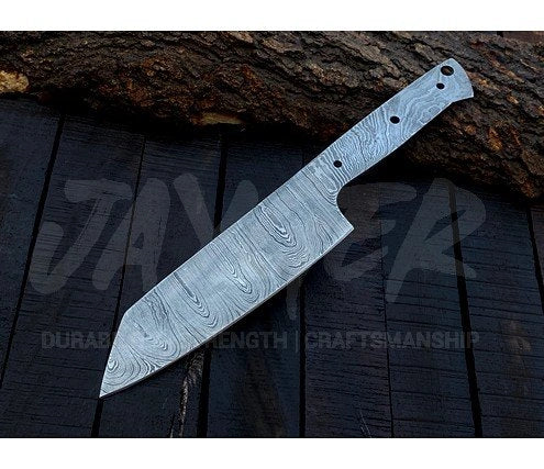 Damascus Steel Chef Slicer Knife Blank Blade – K18