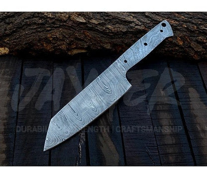 Damascus Steel Chef Slicer Knife Blank Blade – K18