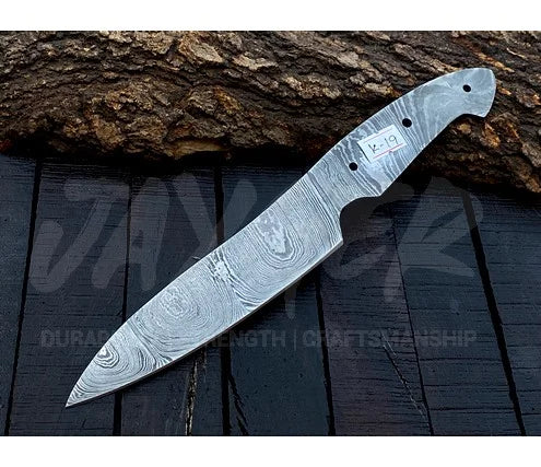 Damascus Steel Vegetable Cutting Knife Blank – K19