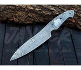 Damascus Steel Vegetable Cutting Knife Blank – K19 - Jayger