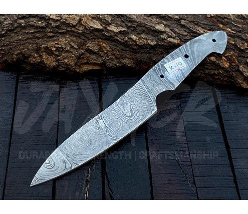 Damascus Steel Vegetable Cutting Knife Blank – K19