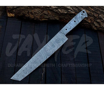 Damascus Steel Bread Knife Blank Blade – K21