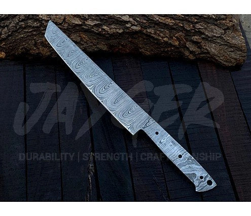 Damascus Steel Bread Knife Blank Blade – K21