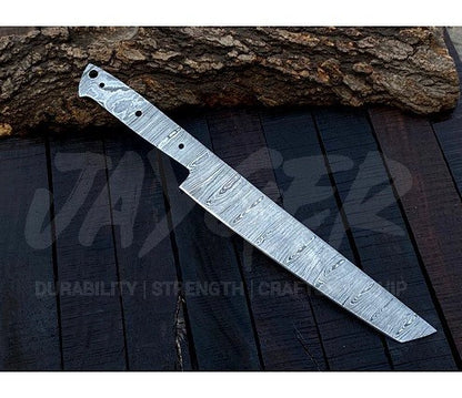Damascus Steel Bread Knife Blank Blade – K21