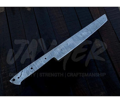 Damascus Steel Bread Knife Blank Blade – K21
