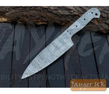 Handmade Damascus Steel Chef Knife Blank Blade – K6 - Jayger