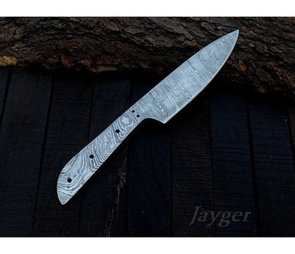 Damascus Steel Utility Knife Blade Blank – K7