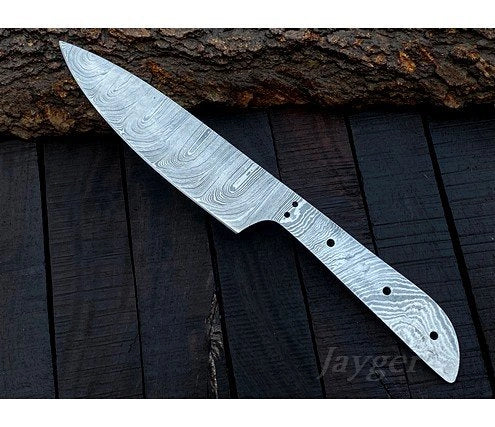 Damascus Steel Utility Knife Blade Blank – K7