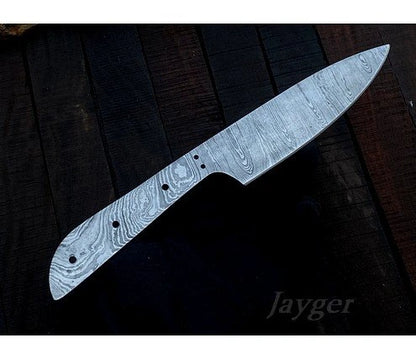 Damascus Steel Utility Knife Blade Blank – K7