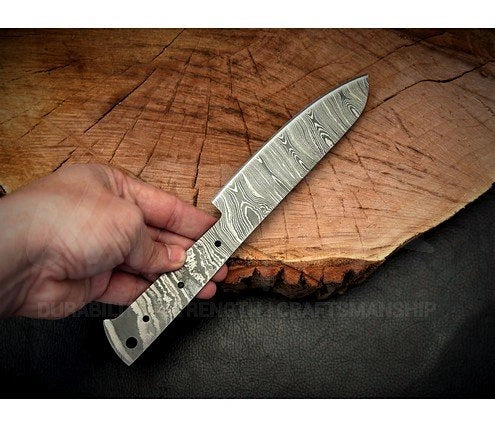 Damascus Steel Multipurpose Cutting Knife Blank – K8