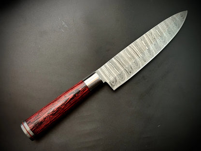 Handmade Damascus Steel Chef Knife Round Handle