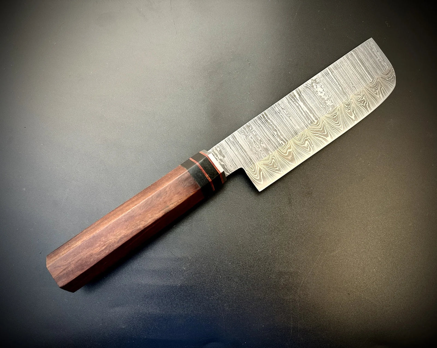 Hand Forged Damascus Steel Nakiri Knife – KD14