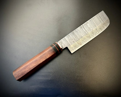 Hand Forged Damascus Steel Nakiri Knife – KD14