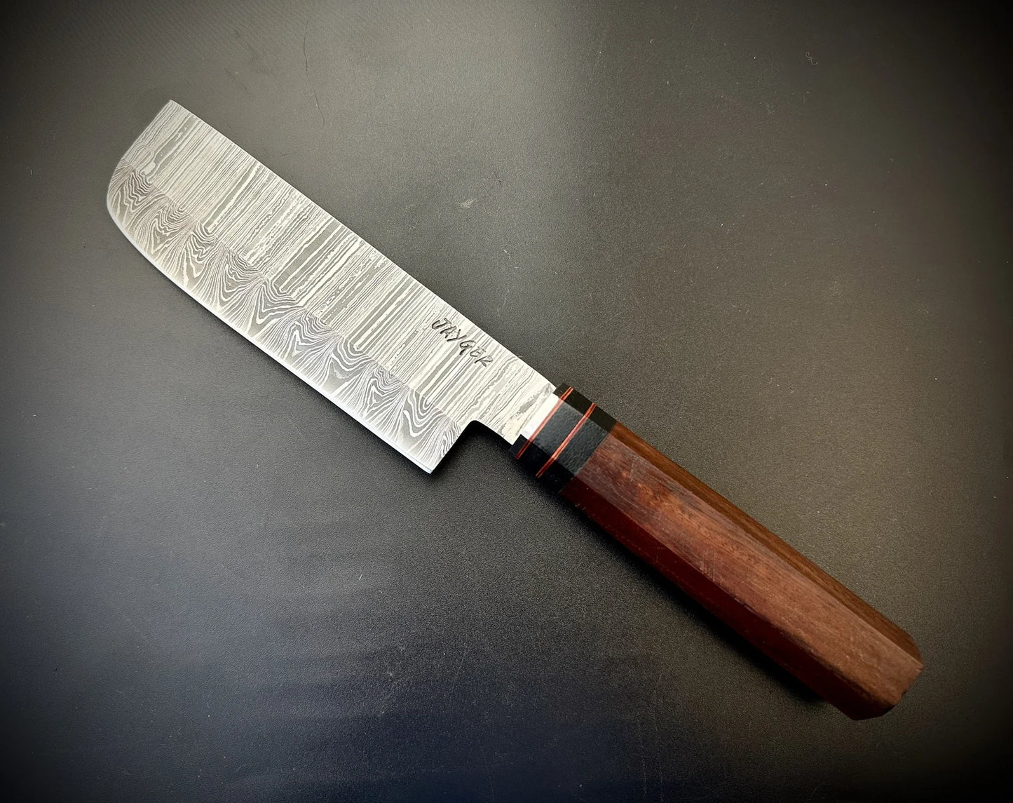 Hand Forged Damascus Steel Nakiri Knife – KD14