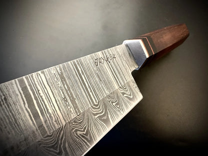 Hand Forged Damascus Steel Nakiri Knife – KD14