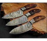 Handmade Damascus Steel Chef knife Set of 3 - Jayger