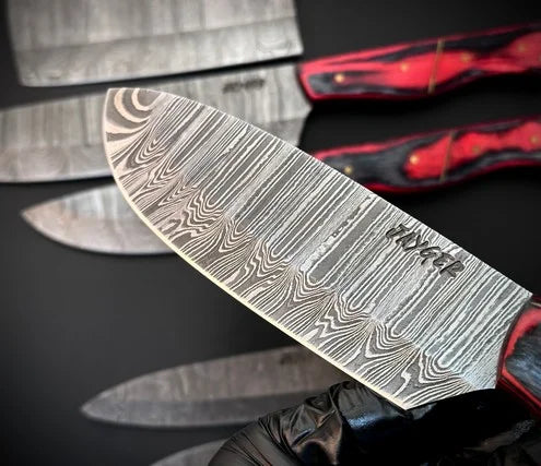 Chef knives Set of 7 Pieces With Leather Roll Over Bag-KDS2