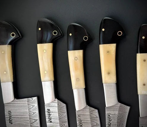 Hand Forged knives Set of 5 with Leather Roll Over Bag-KDS3