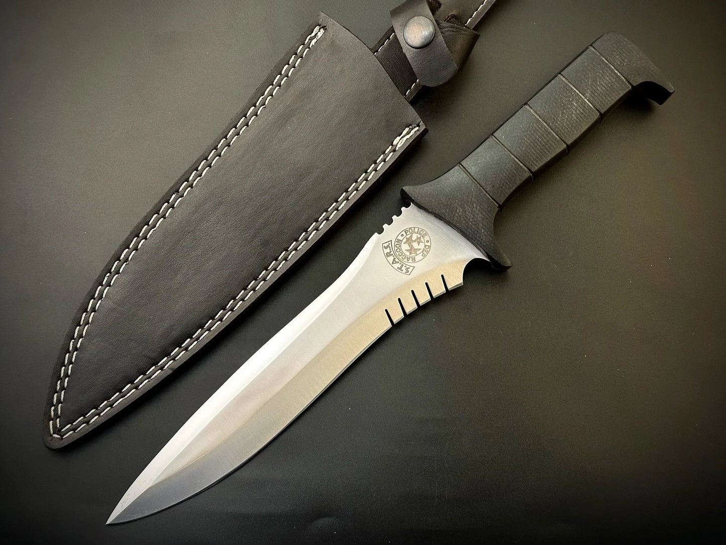 Handmade Carbon Steel Leon Kennedy Knife With Sheath