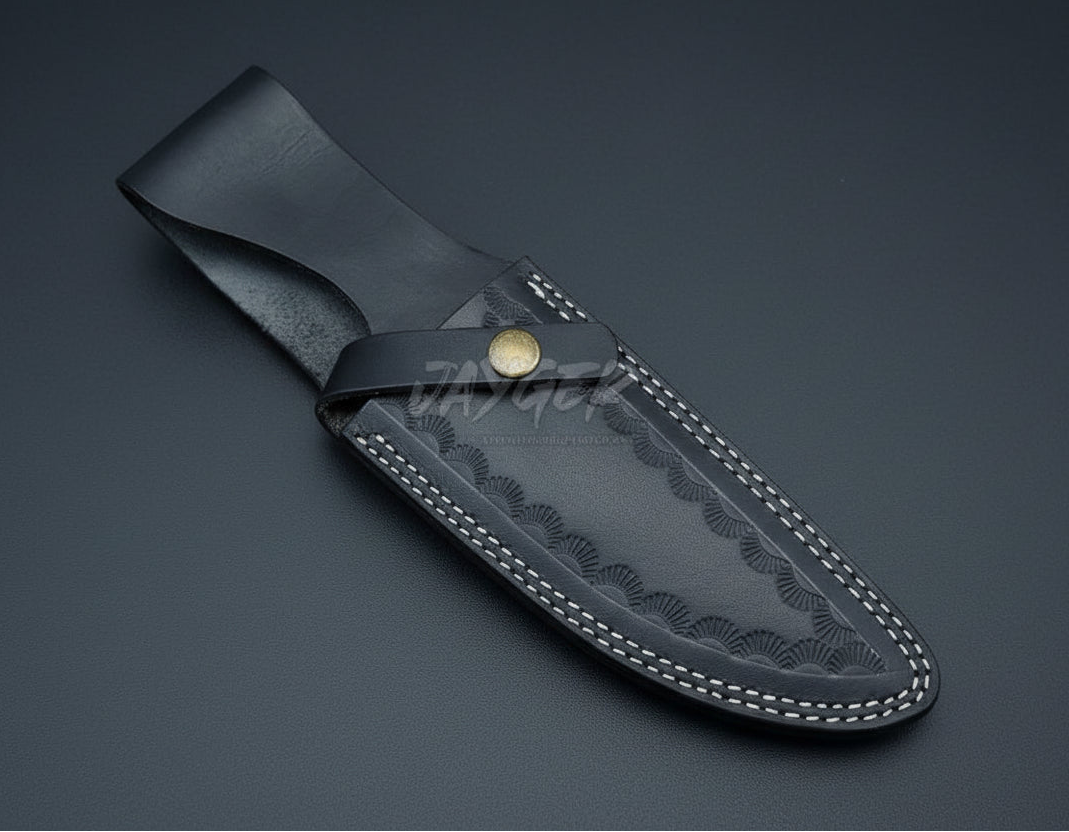 Leather Sheath For Fixed Blade Knife With Belt Loop – BGS2 - Jayger