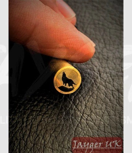 Handmade Wolf Mosaic pin-Brass tube-Knife Handle making Pin