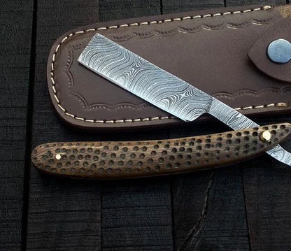 Handmade Straight Razor Cut throat Damascus Steel – RD1