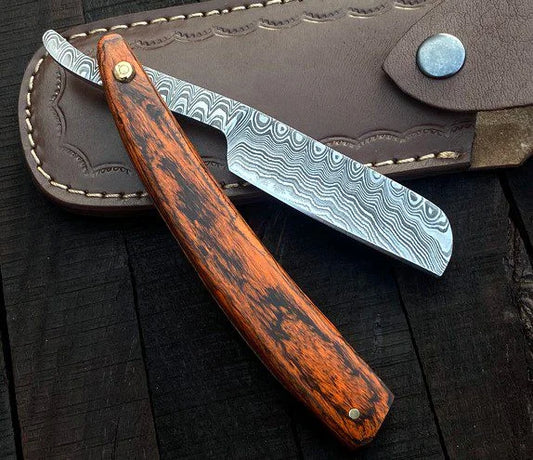 Handmade Straight Razor Cut Throat Damascus Steel – RD3