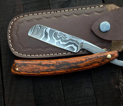 Handmade Straight Razor Cut Throat Damascus Steel – RD3