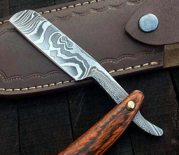 Handmade Straight Razor Cut Throat Damascus Steel – RD3