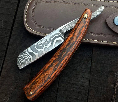 Handmade Straight Razor Cut Throat Damascus Steel – RD3