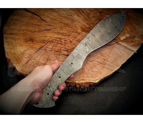 Damascus Steel Kukri Knife Blank Blade -SD10