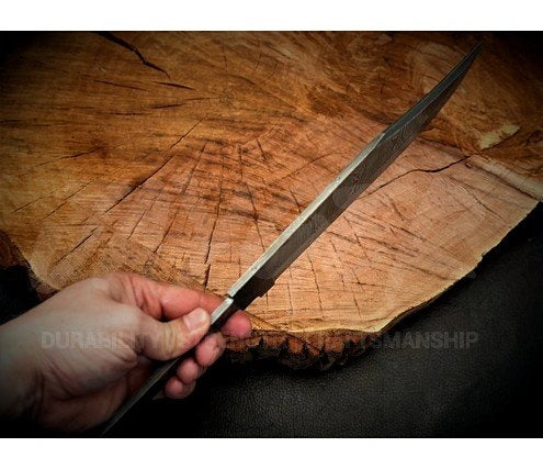 Handmade Damascus Steel Bowie Knife Blank Blade – SD3