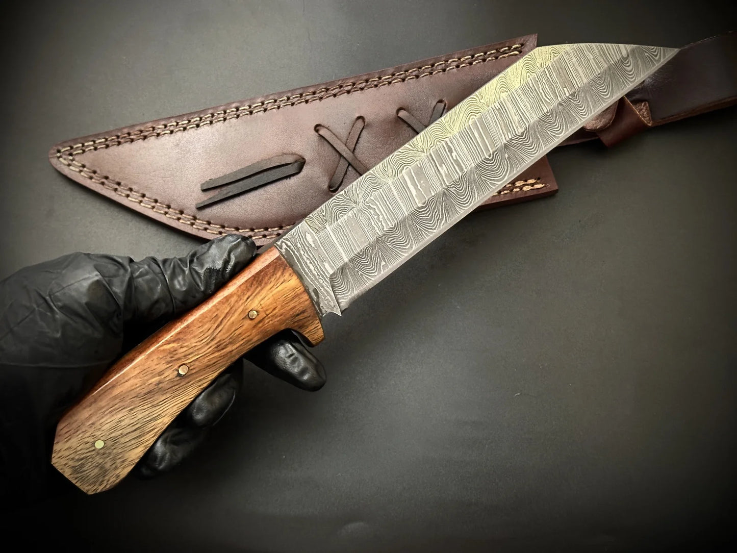 Handmade Damascus Steel Medieval Viking Seax Knife