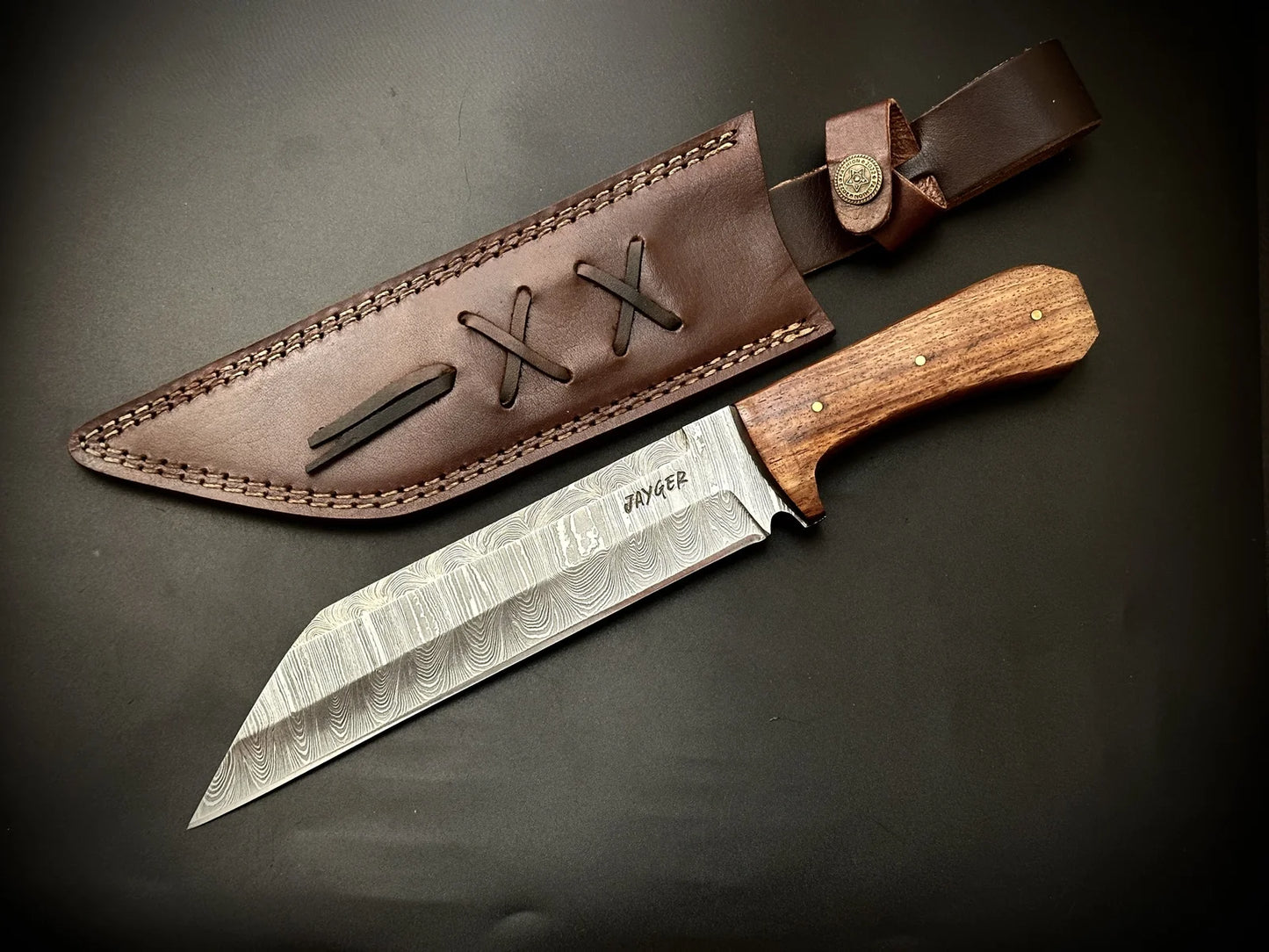 Handmade Damascus Steel Medieval Viking Seax Knife