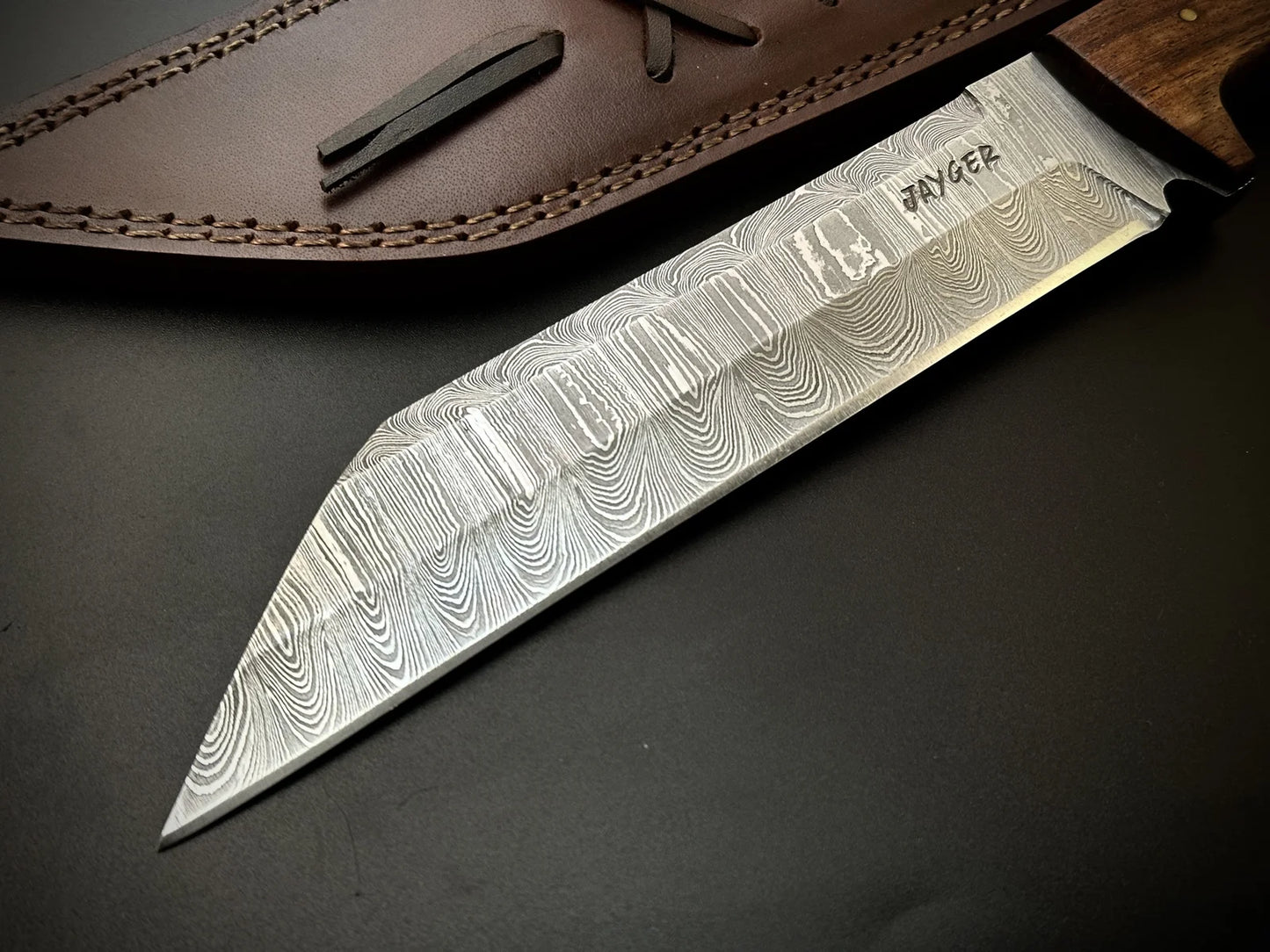 Handmade Damascus Steel Medieval Viking Seax Knife