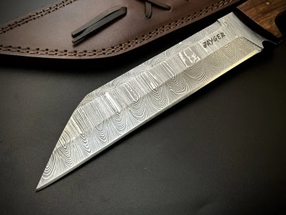Handmade Damascus Steel Medieval Viking Seax Knife