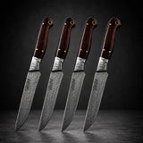 Damascus Steak Knives Set Of 4
