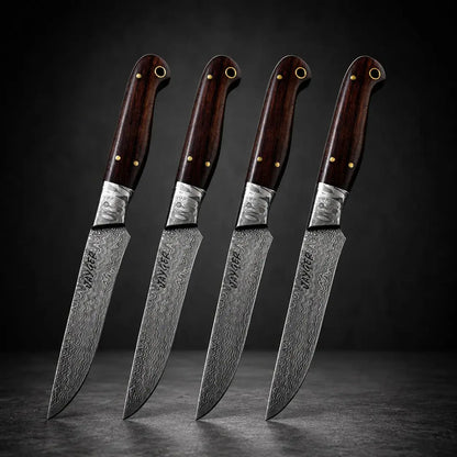 Damascus Steak Knives Set Of 4
