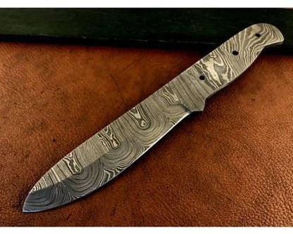 Handmade Damascus Steel Hidden Tang Blank Blade – B35