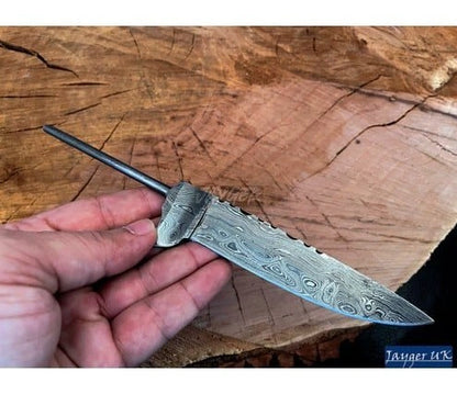 Handmade Damascus Steel Knife-Bavarian Blank Blades-Heat Treated-b130