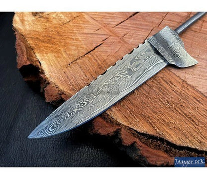 Handmade Damascus Steel Knife-Bavarian Blank Blades-Heat Treated-b130